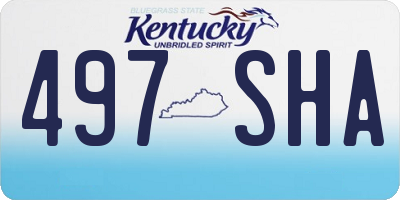 KY license plate 497SHA
