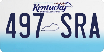 KY license plate 497SRA