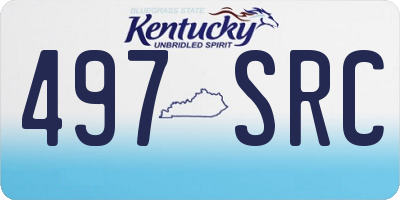 KY license plate 497SRC