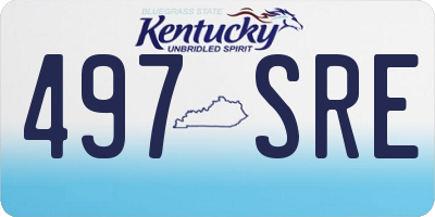 KY license plate 497SRE