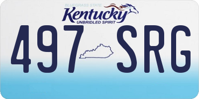 KY license plate 497SRG