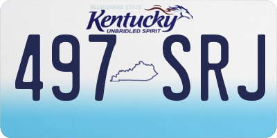 KY license plate 497SRJ