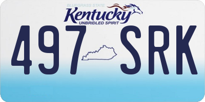 KY license plate 497SRK