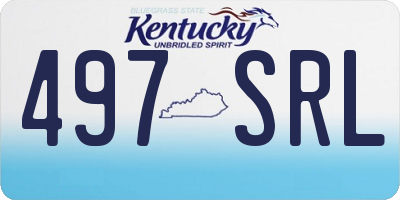 KY license plate 497SRL