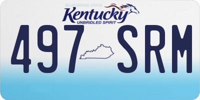 KY license plate 497SRM