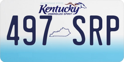 KY license plate 497SRP