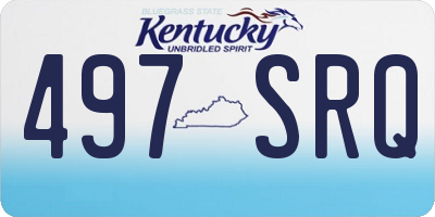 KY license plate 497SRQ