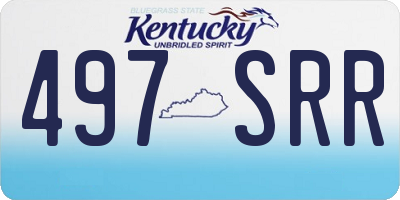 KY license plate 497SRR