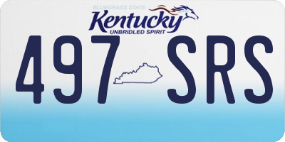 KY license plate 497SRS