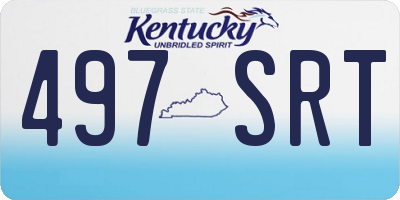 KY license plate 497SRT