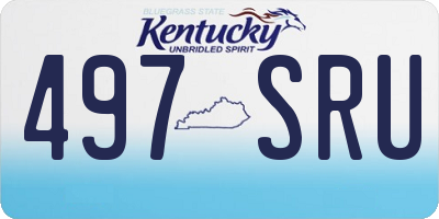 KY license plate 497SRU