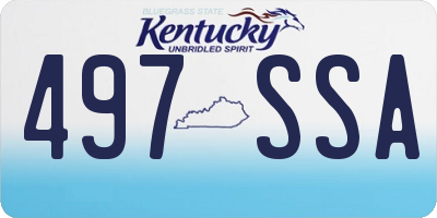 KY license plate 497SSA