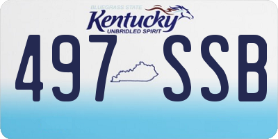KY license plate 497SSB
