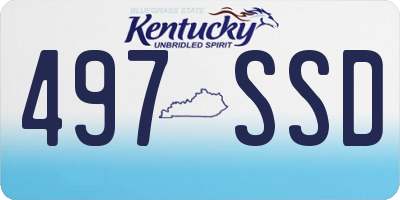 KY license plate 497SSD