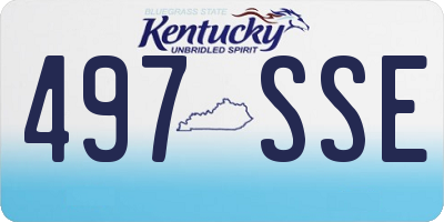 KY license plate 497SSE