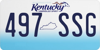 KY license plate 497SSG
