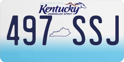 KY license plate 497SSJ