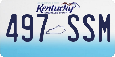KY license plate 497SSM