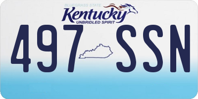 KY license plate 497SSN