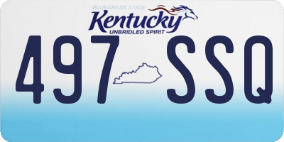 KY license plate 497SSQ
