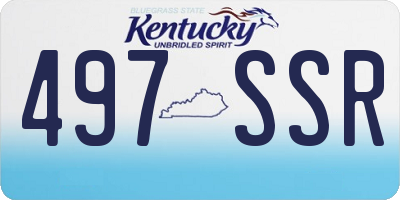 KY license plate 497SSR