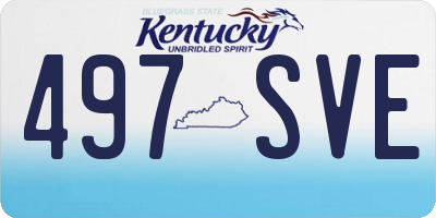 KY license plate 497SVE