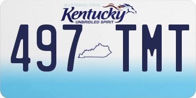 KY license plate 497TMT