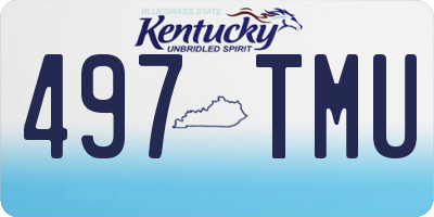 KY license plate 497TMU