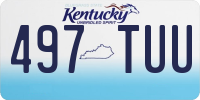 KY license plate 497TUU