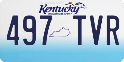KY license plate 497TVR