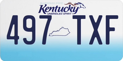 KY license plate 497TXF