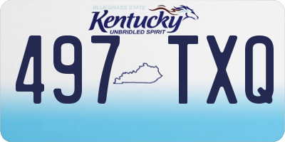 KY license plate 497TXQ