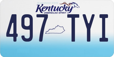 KY license plate 497TYI