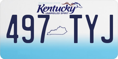 KY license plate 497TYJ