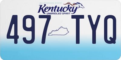 KY license plate 497TYQ