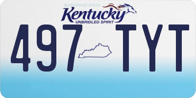 KY license plate 497TYT