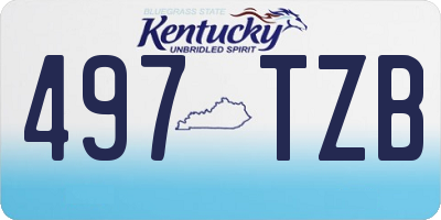 KY license plate 497TZB