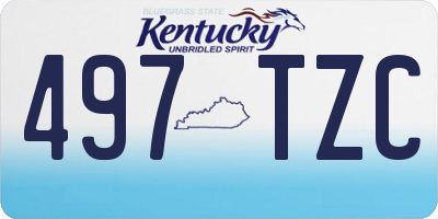 KY license plate 497TZC