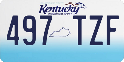KY license plate 497TZF