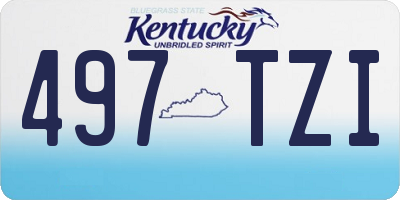 KY license plate 497TZI