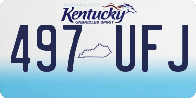 KY license plate 497UFJ