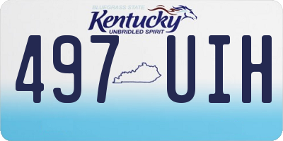 KY license plate 497UIH