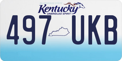 KY license plate 497UKB