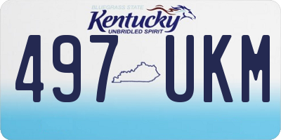 KY license plate 497UKM