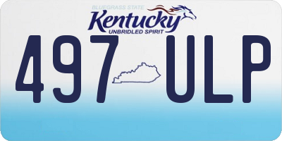 KY license plate 497ULP
