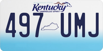 KY license plate 497UMJ