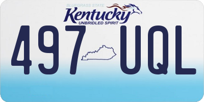 KY license plate 497UQL
