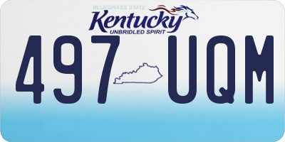 KY license plate 497UQM
