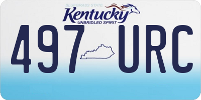 KY license plate 497URC