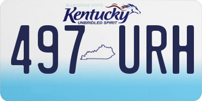 KY license plate 497URH
